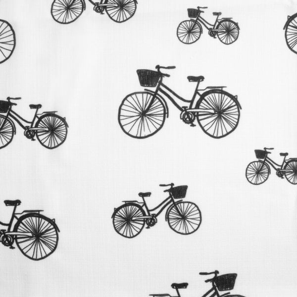 Tissu décor maison - Loft Urbain - Bicyclette - Noir