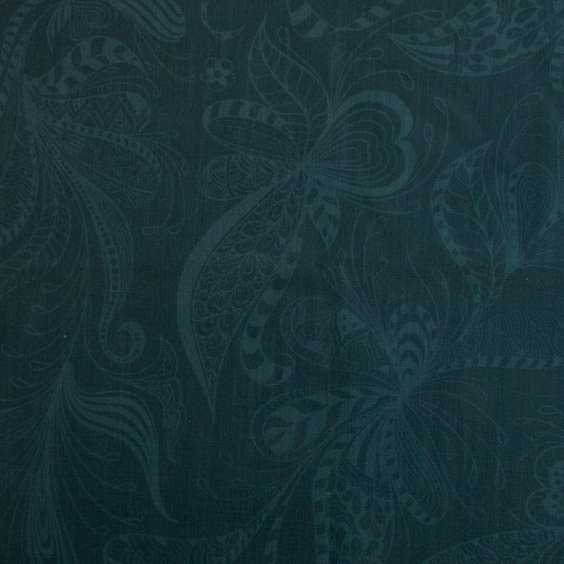 9 x 9 inch Home Decor Fabric Swatch - Global Chic - Kanji - Blue