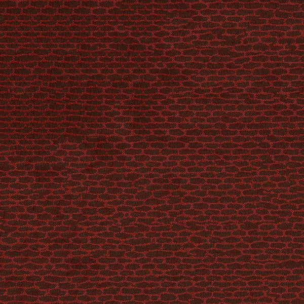 9 x 9 inch Home Decor Fabric Swatch - Vision - Flagstone Leather Look Red