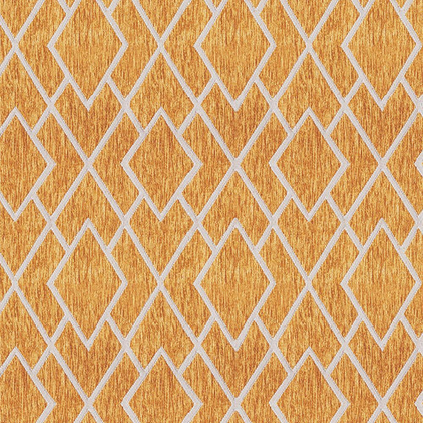 9 x 9 inch Home Decor Fabric Swatch - Vision - Jacquards Diamond Orange