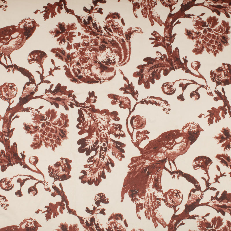 9 x 9 inch Home Decor Fabric Swatch - Aura - Printed Velvet Namiko Spice