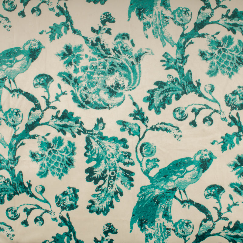 9 x 9 inch Home Decor Fabric Swatch - Aura - Printed Velvet Namiko Teal