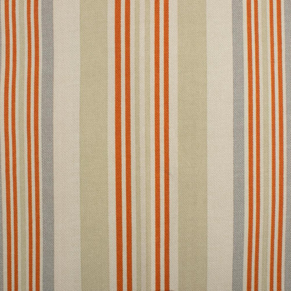 9 x 9 inch Home Decor Fabric Swatch - European Print - Stripe Orange