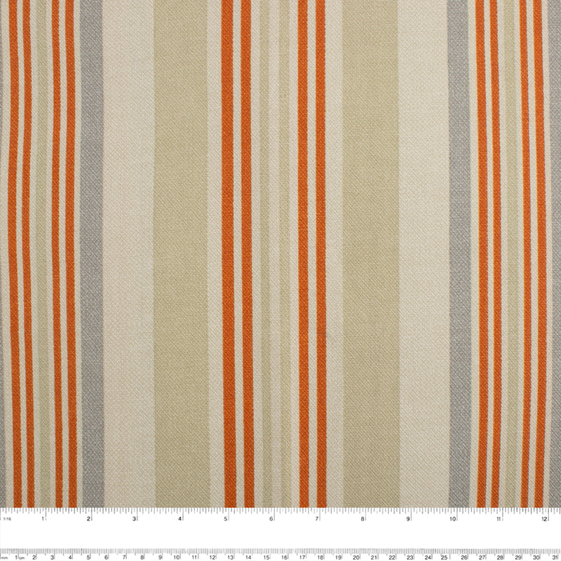 Home Decor Fabric - European Print - Stripe Orange