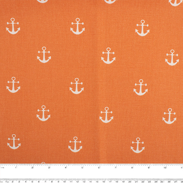 Tissu décor maison - Imprimé Européen - Ancre Orange