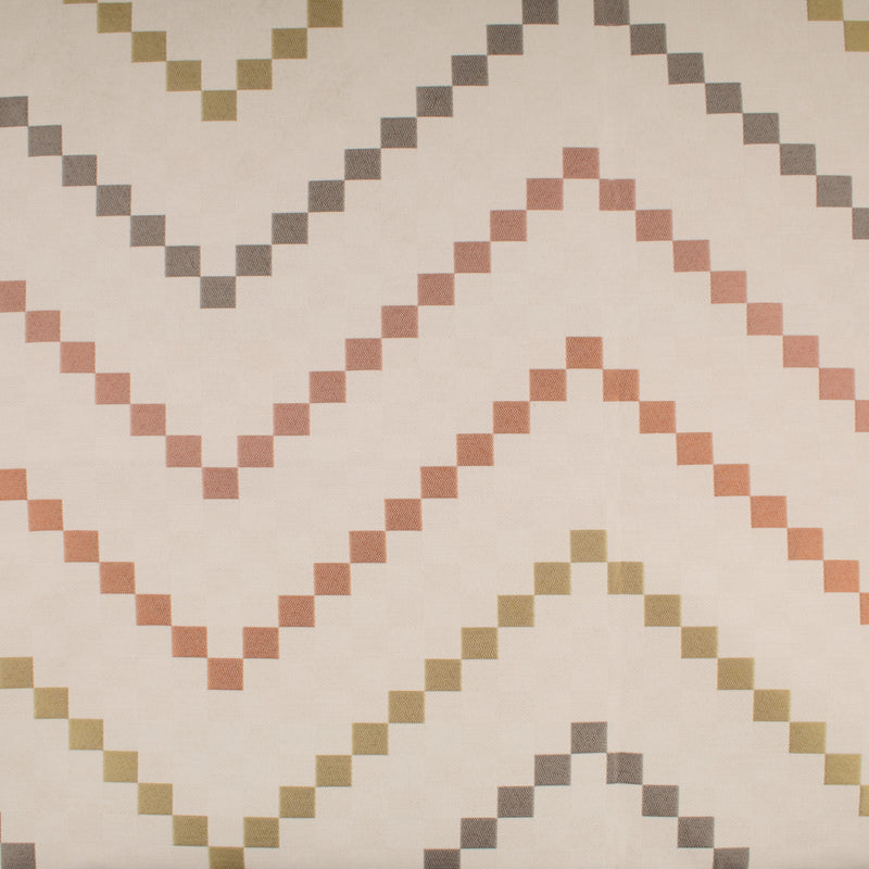 9 x 9 inch Home Decor Fabric Swatch - Aura - Chevron Corail