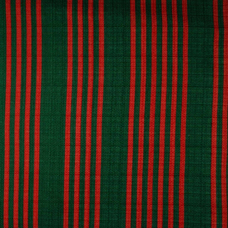 9 x 9 inch Home Decor Fabric Swatch - Vintage Christmas - Christmas Stripe Red