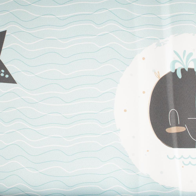 9 x 9 inch Home Decor Fabric Swatch - Nautica - Whale - Aqua