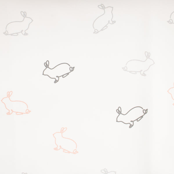 Home Decor Fabric - Gribouillis en Folie - Rabbit - White