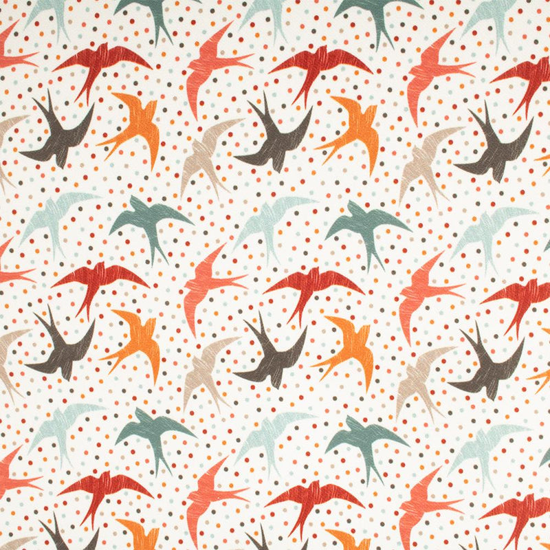 9 x 9 inch Home Decor Fabric Swatch - In Flight - In Flight - Coral