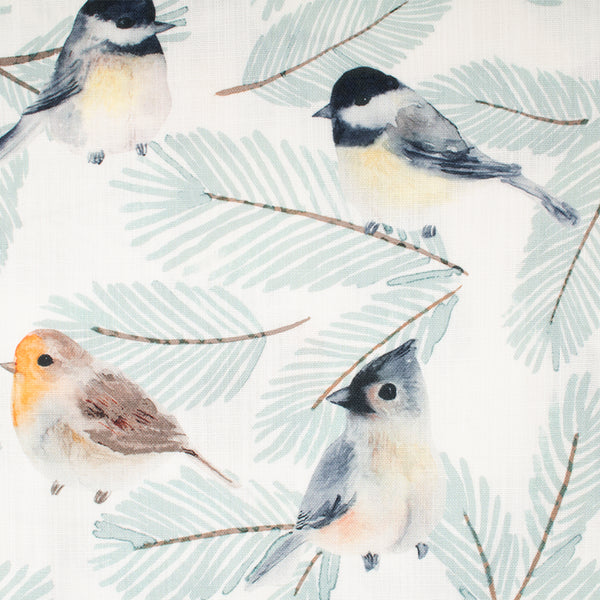 Home Decor Fabric - Woodland - Birdies Aqua