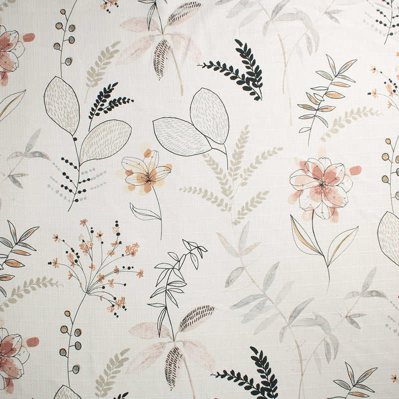 9 x 9 po échantillon de tissu - Mid Century - Floral Poudre