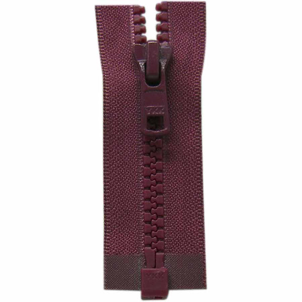 COSTUMAKERS Fermeture à glissière pour les vêtements de sport séparable à un sens 60cm (24 po) - aubergine - 1764