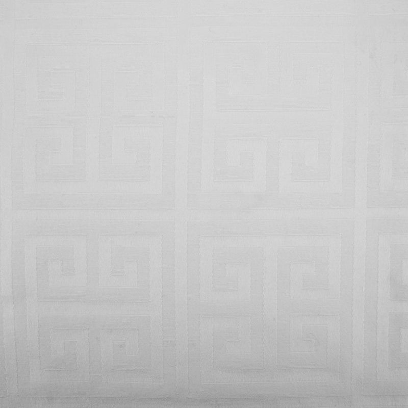 Tablecloth Fabric - Wide-width - Greek key White
