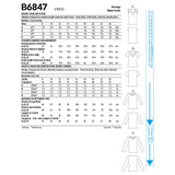 B6847 MISSES' COWL-NECK TOPS (size: 16-18-20-22-24)