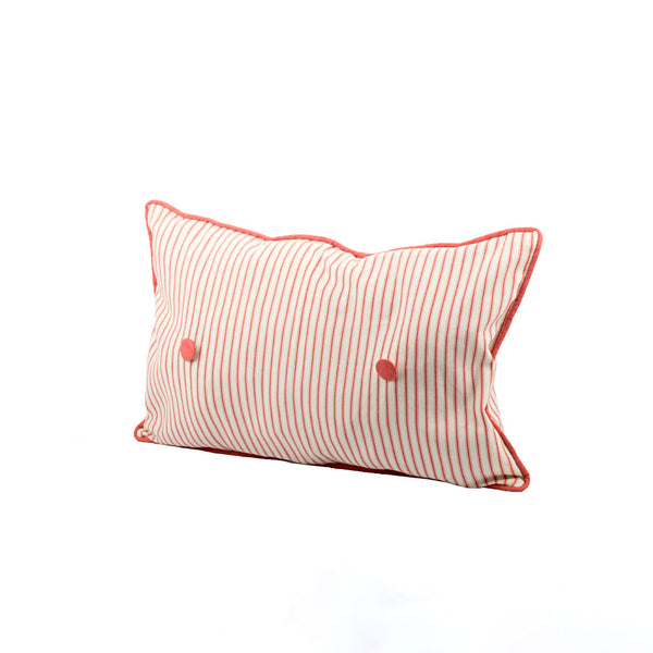 Housse de coussin décoratif - Luana rayure - Rouge - 12 x 20 po