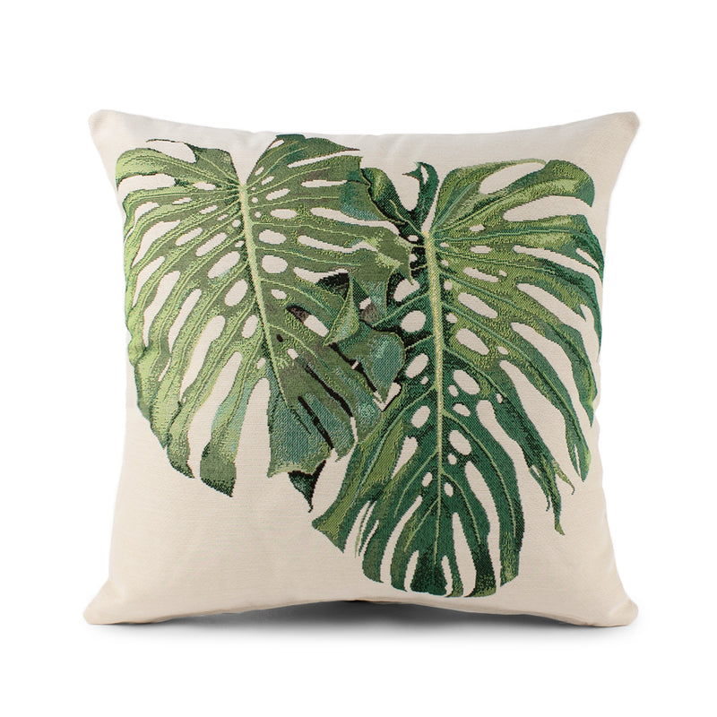 Decorative cushion cover - Palm III - Green - 18 x 18''