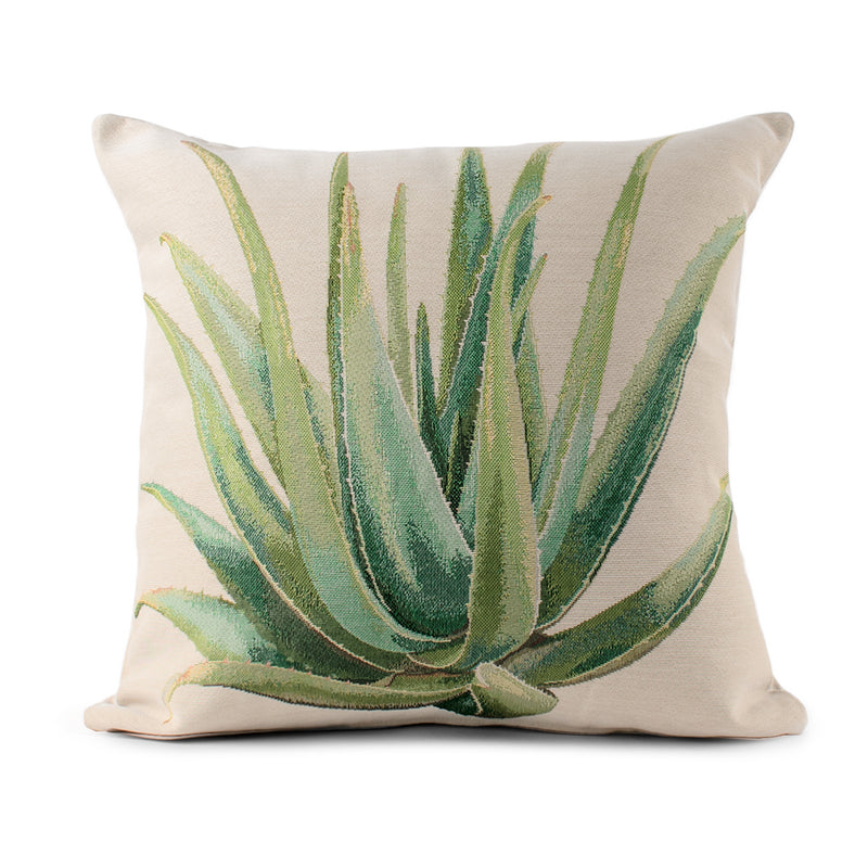 Decorative cushion cover - Aloes - Green - 18 x 18''