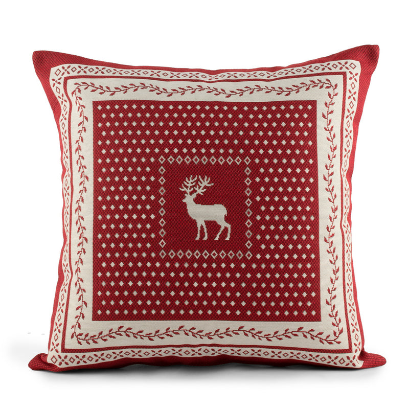 Decorative cushion cover - XOXO - Red - 18 x 18''