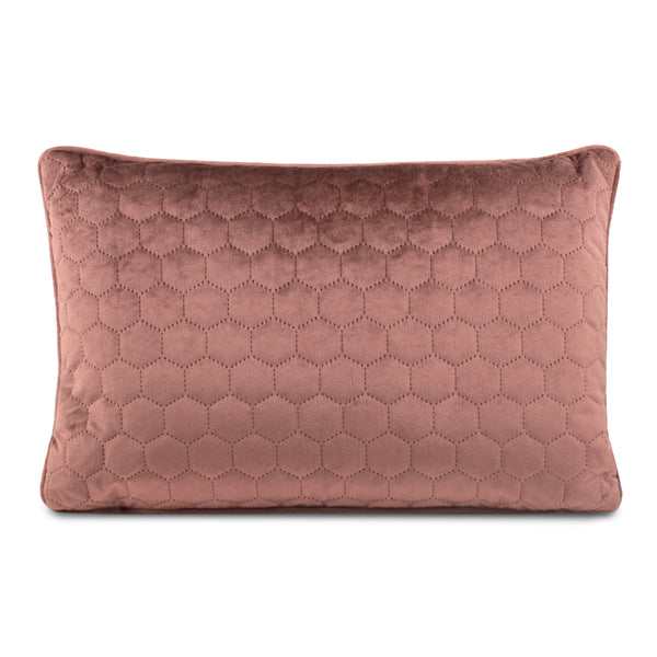 Decorative feather cushion  - Luxe quilted - Rosewood - 13 x 20''