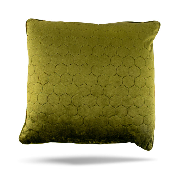 Decorative feather cushion - Luxe quilted - Lime - 20 x 20''