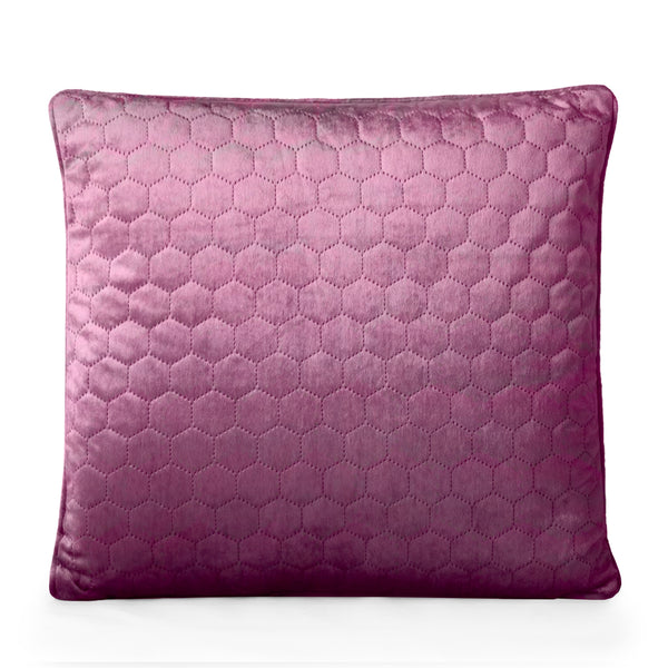 Decorative feather cushion - Luxe quilted - Plum - 20 x 20''