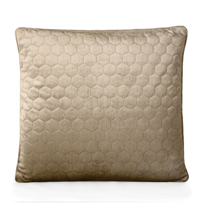Decorative feather cushion  - Luxe quilted - Sand - 20 x 20''