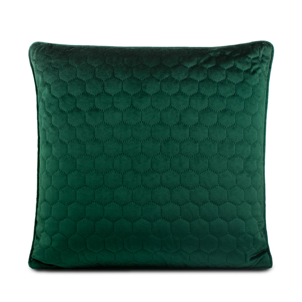 Decorative feather cushion  - Luxe quilted - Emerald - 20 x 20''