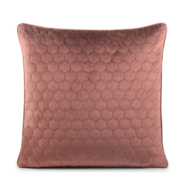 Decorative feather cushion  - Luxe quilted - Rosewood - 20 x 20''