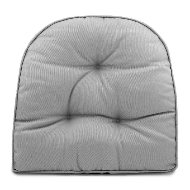 Indoor/Outdoor chair pad cushion - Solid - Medium Grey - 19.5 x 19.5 x 2.7''