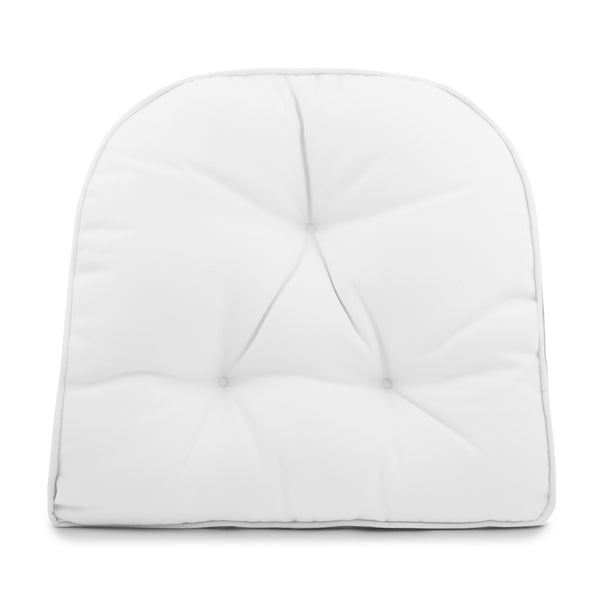 Coussin de chaise intérieur/extérieur - Uni - Blanc Cassé - 19.5 x 19.5 x 2.7 po