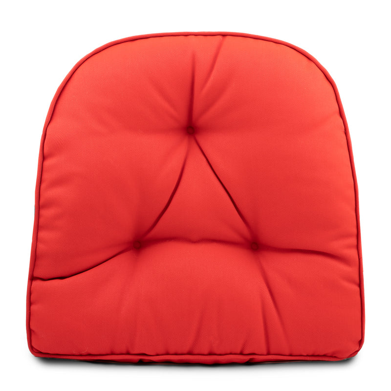 Indoor/Outdoor chair pad cushion - Solid - Red - 19.5 x 19.5 x 2.7''