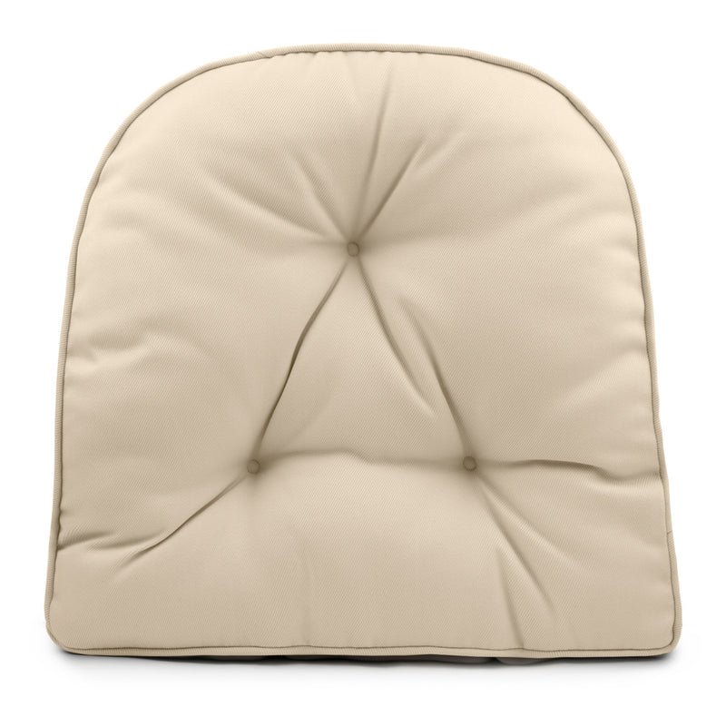 Indoor/Outdoor chair pad cushion - Solid - Tan - 19.5 x 19.5 x 2.7''