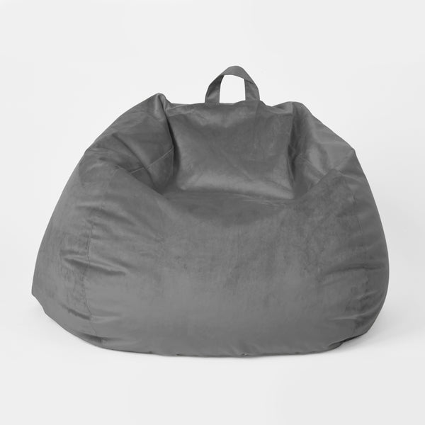 Bean Bag Cover - Luxe Velvet - Grey - 40 x 47''