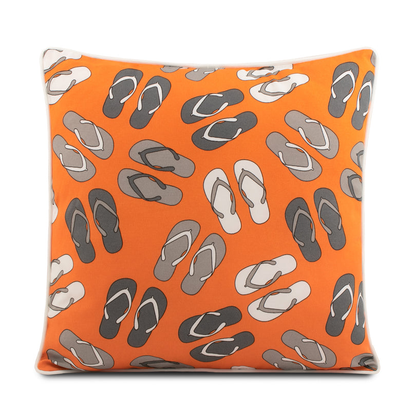 Indoor/Outdoor cushion - 20 x 20'' - Flip Flop - Orange