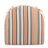 Indoor/Outdoor chair pad cushion - Stripe - Orange - 18 x 18 x 1.5''