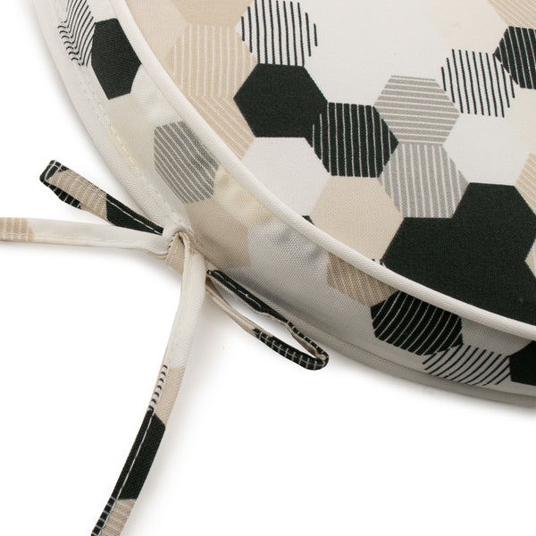 Indoor/Outdoor chair pad cushion - Honeycomb - Beige - 18 x 18 x 1.5''