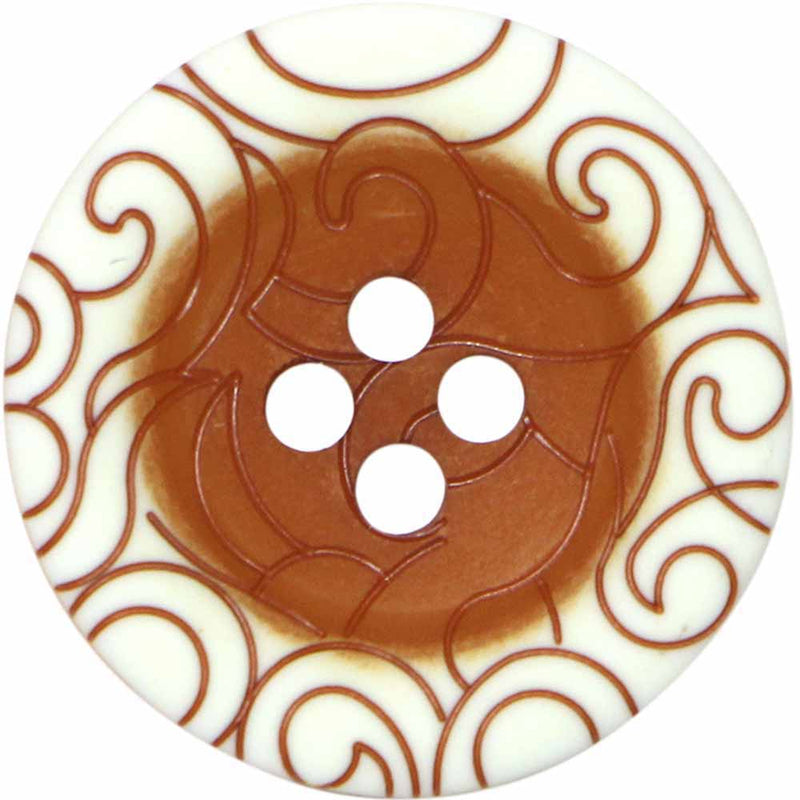 ELAN 4 Hole Button - 18mm (¾") - 3 pieces - Brown 1