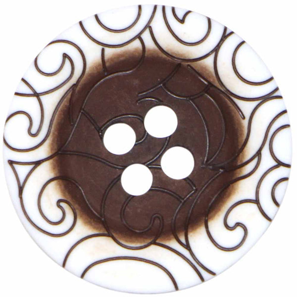 ELAN 4 Hole Button - 15mm (⅝") - 3 pieces - Brown