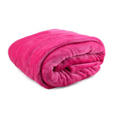 Jeté décoratif de Minky - Rose - 79 x 91 po