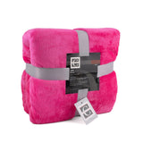 Jeté décoratif de Minky - Rose - 79 x 91 po