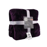 Jeté décoratif de Minky - Mauve - 79 x 91 po