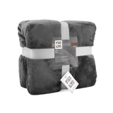Jeté décoratif de Minky - Gris - 79 x 91 po
