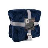 Jeté décoratif de Minky - Bleu - 79 x 91 po
