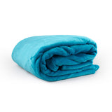 Jeté décoratif de Minky - Turquoise - 79 x 91 po