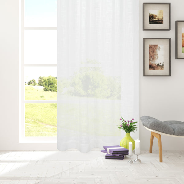 Wide Width Grommet curtain panel - Zoey - Natural - 112 x 85''