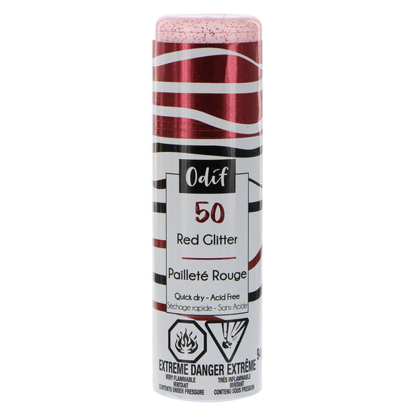 ODIF Glitter Spray Varnish 94g Red