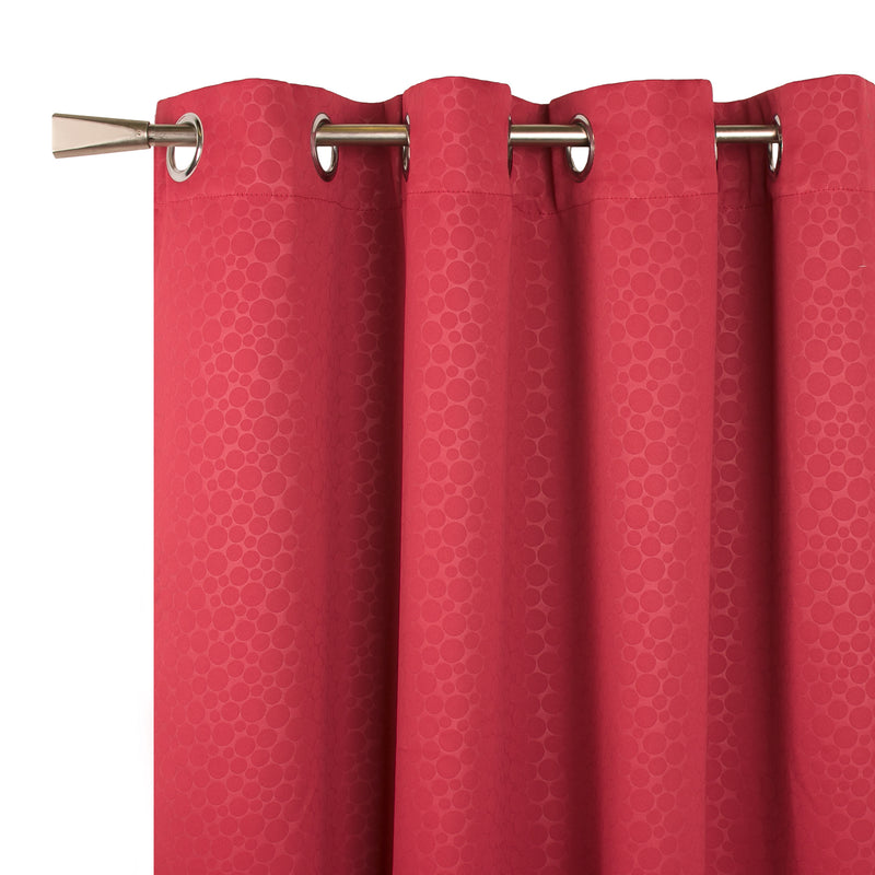 Grommet curtain panel - Skyler - Red - 54 x 84''