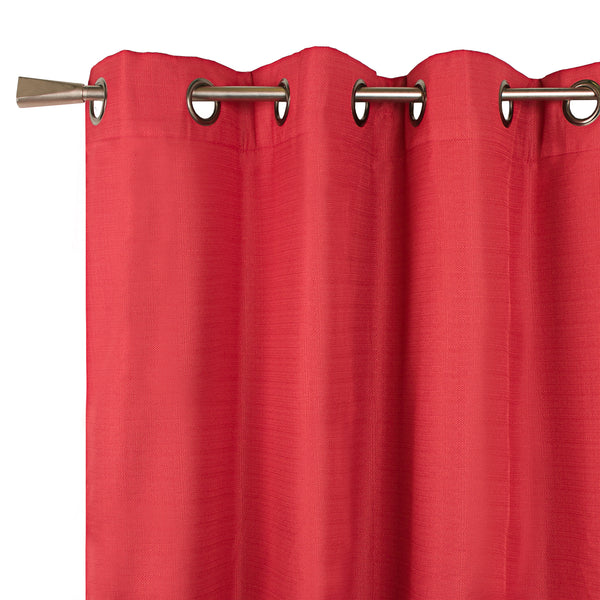 Grommet curtain panel - Chloe - Red - 55 x 95''