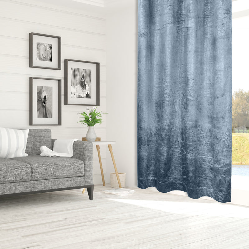 Grommet curtain panel - Glamour - French Blue - 54 x 95''